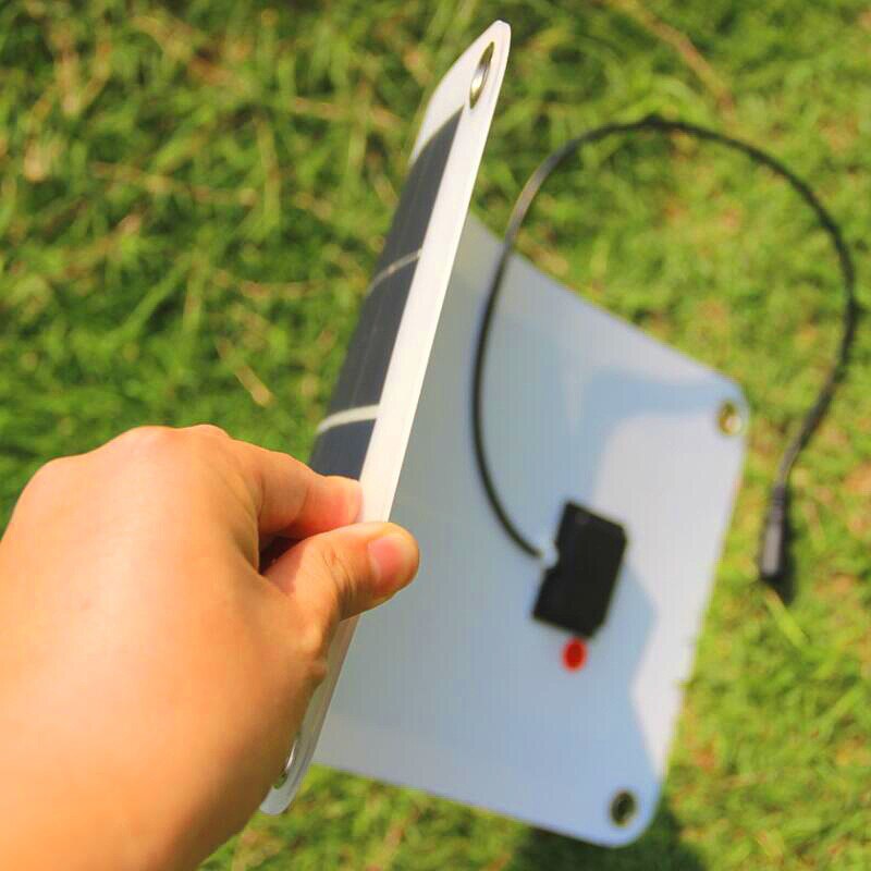 50W 12V/5V Solar Panel Semi-flexible Polysilicon Solar Cell DIY Cable Waterproof Outdoor Connector Battery Charger