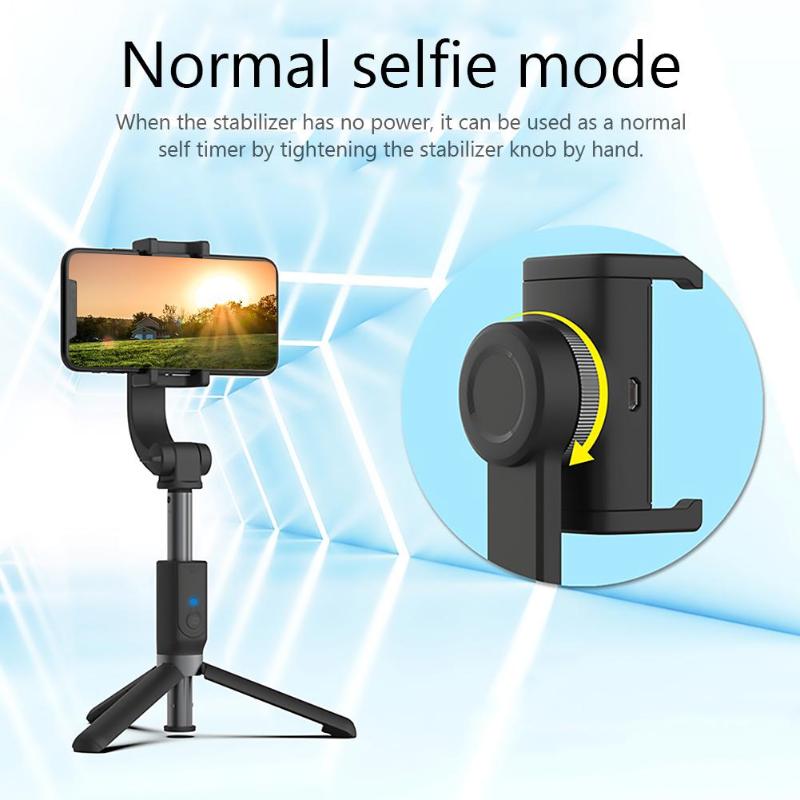 Universal Mobile Phone Stabilizer Anti-Shake Rotating Handle Self-timer Horizontal Vertical Shoot for iOS and Android Devices
