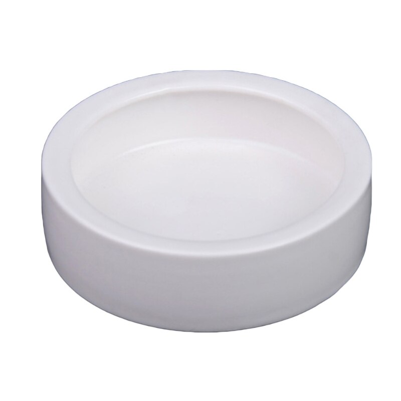 Bol rond en céramique blanche pour animaux de compagnie, bol d'alimentation pour reptiles, plat à vers, bols pour animaux de compagnie, Mini nourriture et eau Anti-fuite, mangeoire pour animaux de compagnie barbus A6HD: M