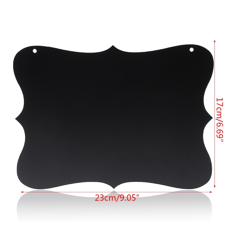 Rectangle Hanging Wood Blackboard Double Sided Erasable Chalkboard Message Board U4LD