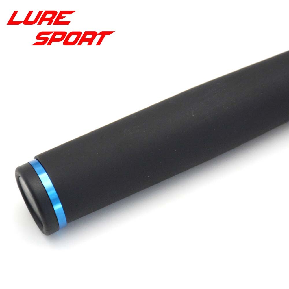 Luresport karbon avsmalning 55cm håndtak med rumpe lokk blank stang rumpe seksjon stang byggekomponent stang reparasjon gjør-det-selv tilbehør: Blå rumpe ringe