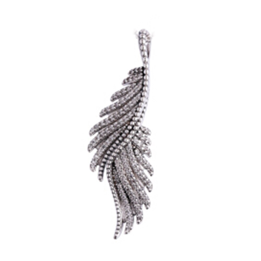 925 Sterling Silver Classic Love Snowflake Tree Floral Daisy Heart Shape Feather DIY Necklace Pendant Charm: 2223