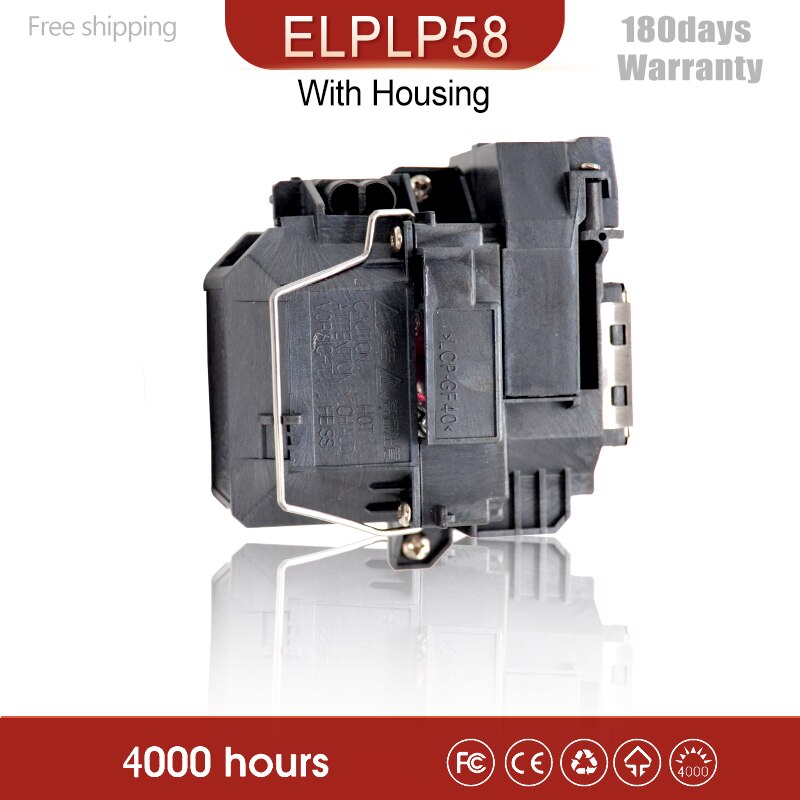 ELPLP58 Projector Vervangende Lamp Binnen Voor Epson EB-S10 S9 S92 W10 W9 X10 X9 X92 S10 + X9LAMP S9LAMP EX3200 EX5200 EX7200