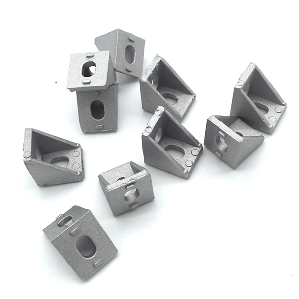 10Pcs 20 x17mm Corner Fitting Angle Aluminum L Connector Bracket Fastener Industrial Profile