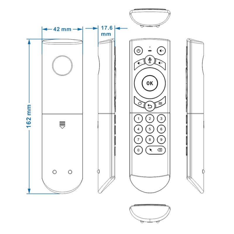 G21 pro bakgrundsbelyst gyroskop luftmus röstuppringning 2.4g trådlös usb fjärrkontroll för android tv box fjärrkontroll