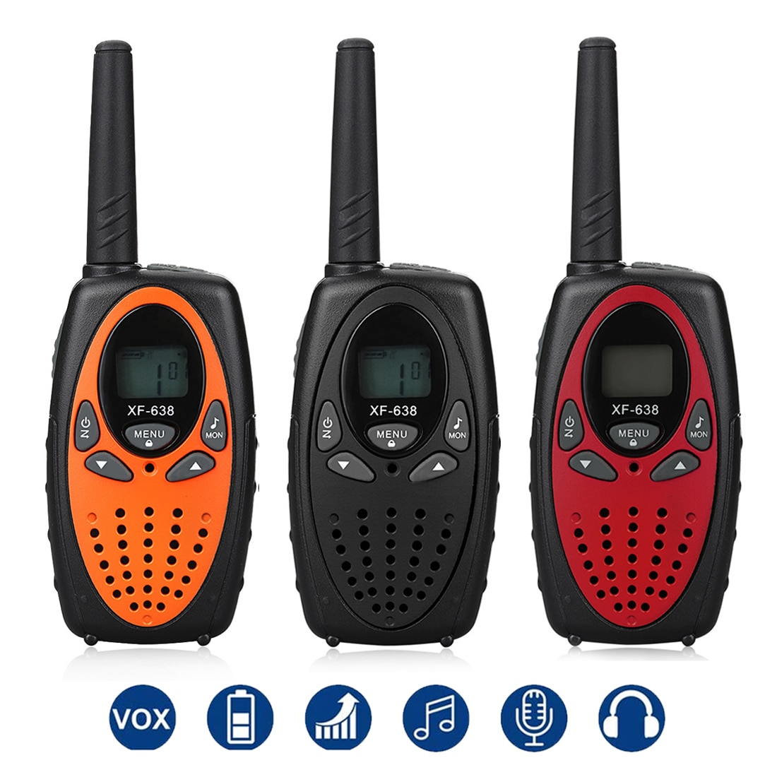 Walkie Talkie XF-638 2PCS Handheld Zwei Weg Intercom Tragbare Radio XF 638 Talkie Walkie UHF 462-467MHz & 446MHz Walkie-talkies