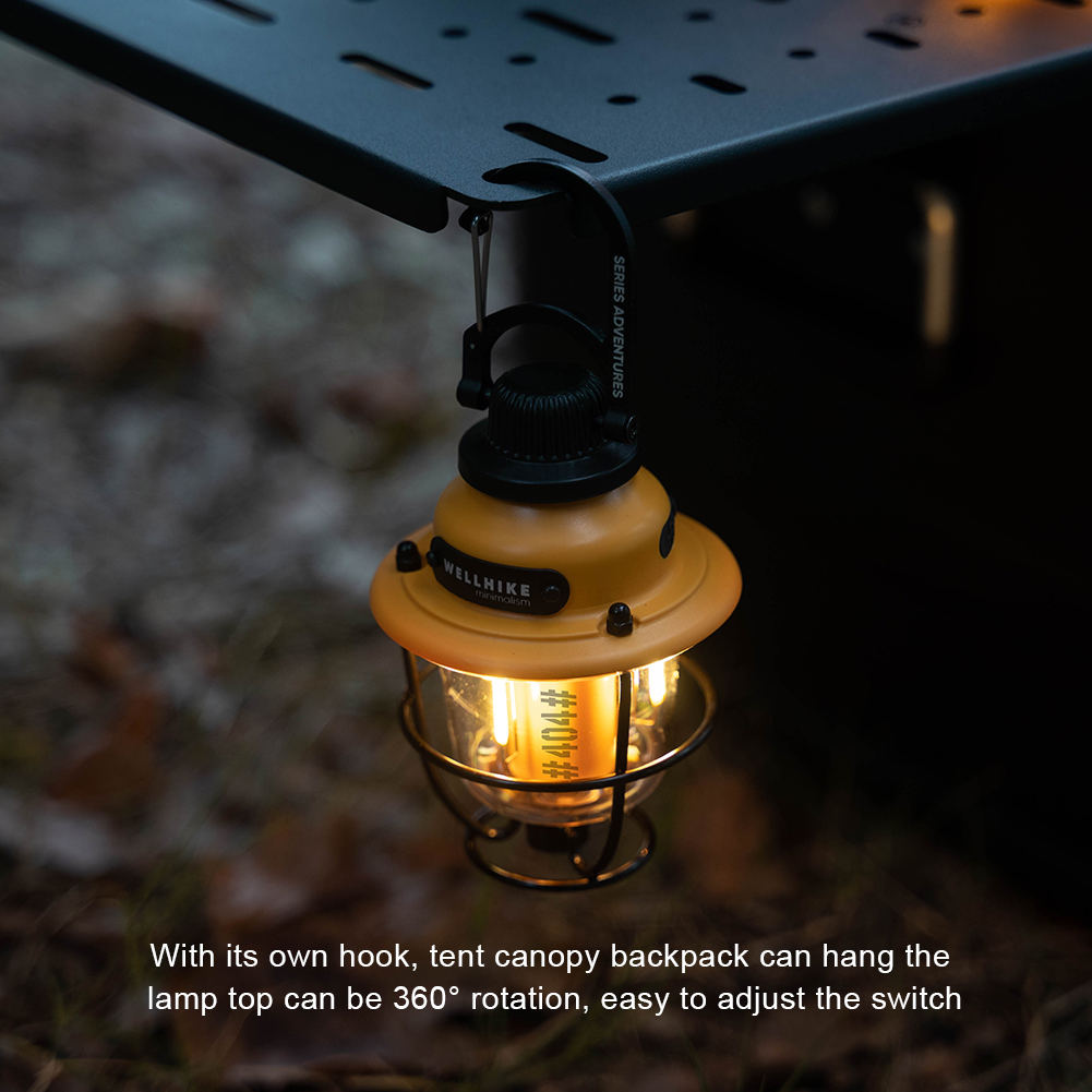 LED Outdoor Vintage Campinglamp Traploos dimmen Draagbare sfeerverlichting 30 uur Max. looptijd voor buitentuin Straatpad Gazon