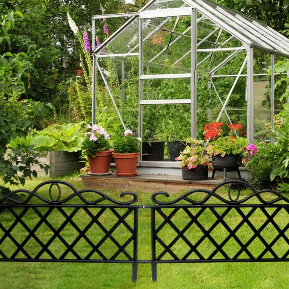1pcs Decorative Garden Fence Outdoor Rustproof Landscape Border Folding Patio Fences Flower Bed Fencing Barrier