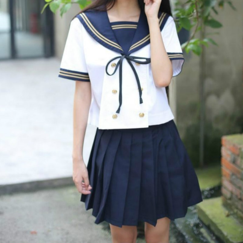 Japanese Sailor Suit Female Student Dress Uniform School Uniform JK Uniform College Style Sweet Cute Suit