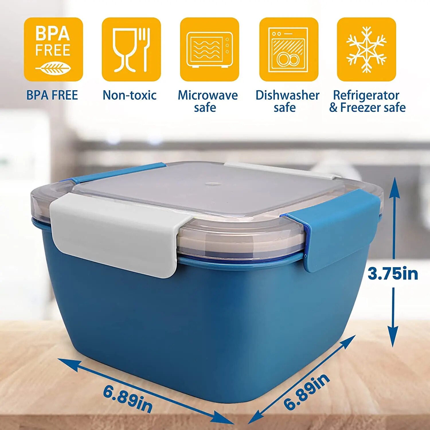 1100 ml/1500 ml Draagbare Lunchbox Container 2 Layer Raster Slakom Bento Dozen Slakommen Lunchbox lunch Container voor Voedsel