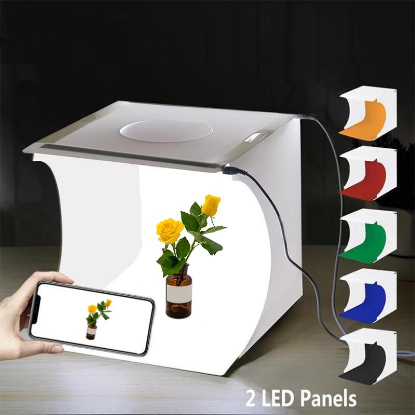 6 x background LED Panels Portable Folding Photo Box Video Lighting Studio Kit Box Diffused Lighting Studio Softbox Lightbox