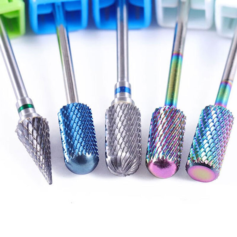 Nail Polisher Head Cutter Stainless Steel Carbide Manicure Cuticle Burr Drill Various Styling Options Clean Pedicure Tools