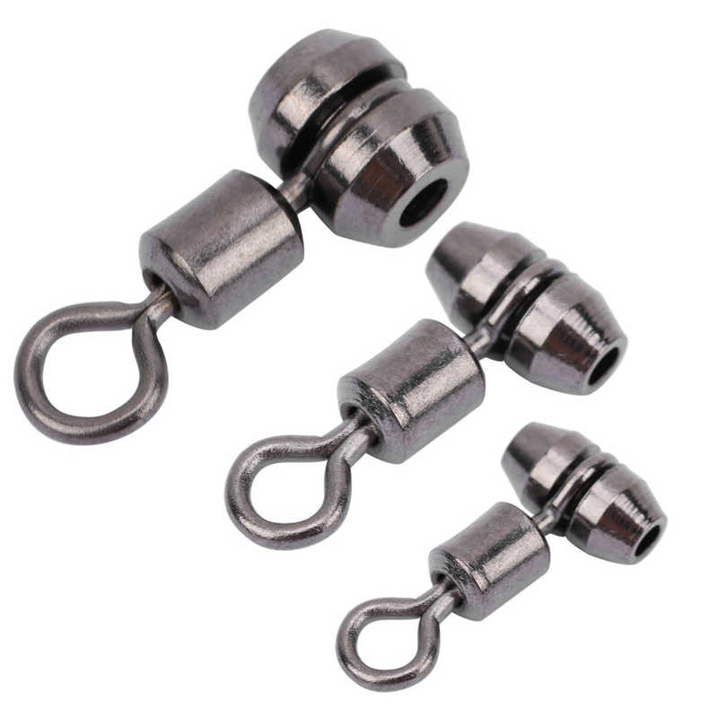 20Pcs Vissen Wartels 3-Way Swivel S/M/L Koper Draaibare Haak Gear Connector Vissen Connector draaibare Haak Voor Karpervissen