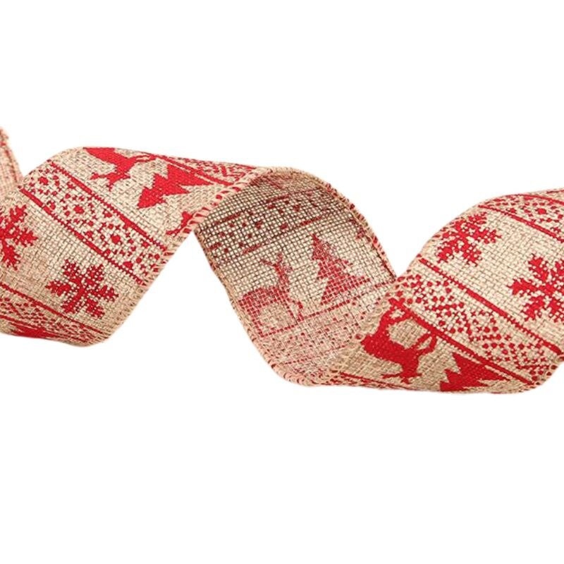 Xmas bånd bogstaver print juletræ ornament bånd fest indretning