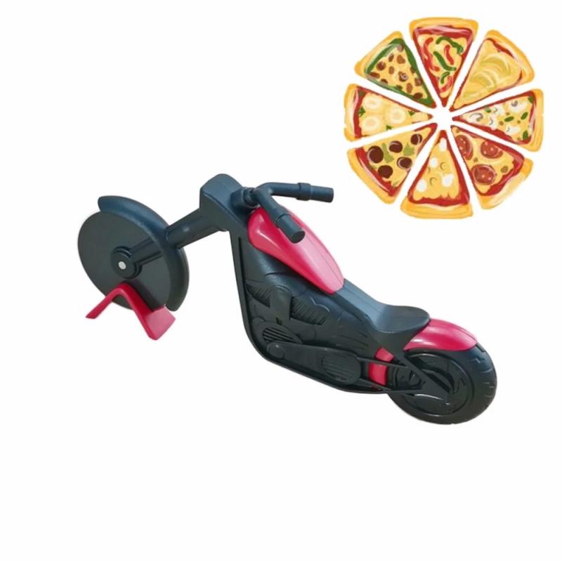 Rvs Motorfiets Roller Pizza Cutter Taarten Wafels Mes Schaar Gereedschap Pizza Chopper Messen Keuken Cake Gadget