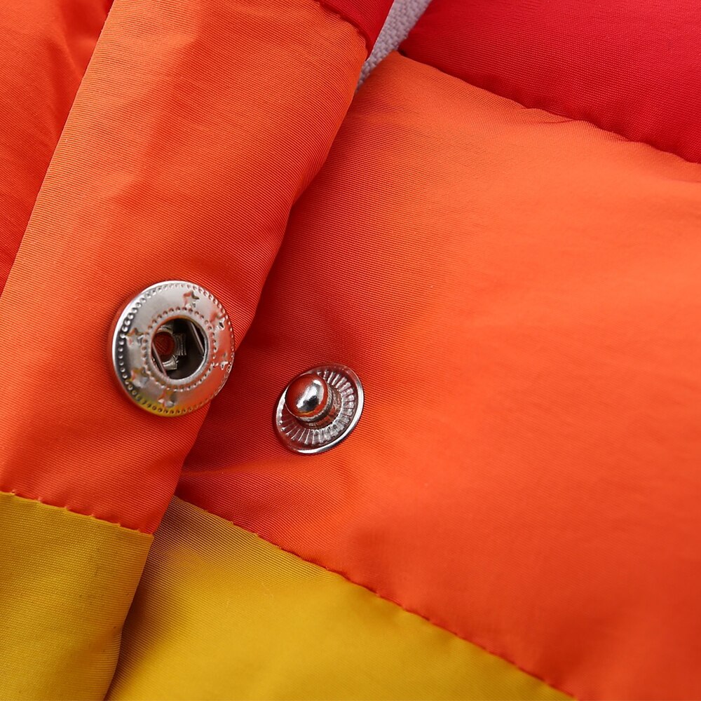 Mudkingdom Cute Boys Girls Rainbow Stripes gilet dolcevita colorato giacche imbottite per bambini cappotti senza maniche con bottoni per neonato