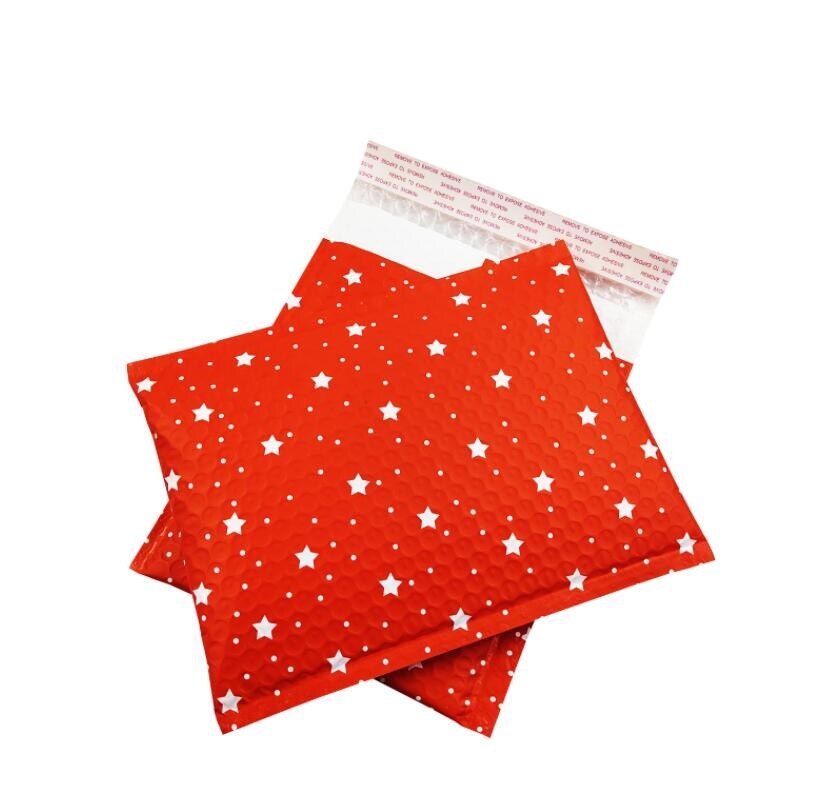 Red Plastic bubble envelope Poly bubble Mailer envelopes padded Mailing Bag Self Sealing Packing Bags