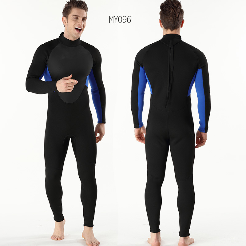 3MM Men&#39;s Neoprene Diving Suit Against Cold Warm Men&#39;s Surf Clothes Diving Suit One Piece Body Suit Full Suit for Swimming: MY096 / S