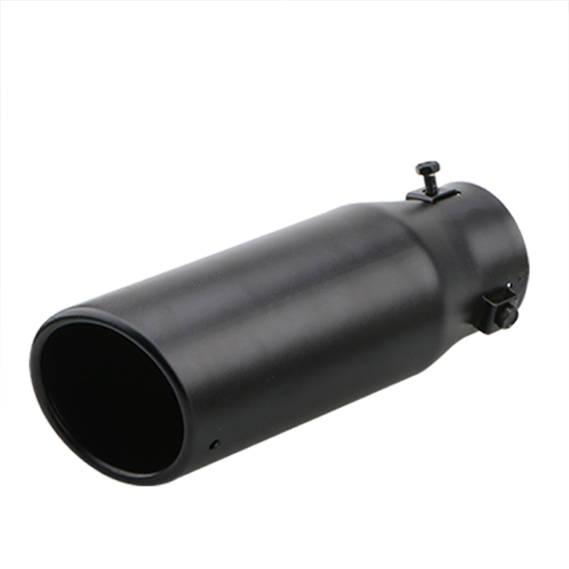 Punta de silenciador de escape para coche, entrada de 2,5 ", salida de 3", 21CM, acero inoxidable, plata, negro, tubos de escape, accesorios para coche: Lavanda