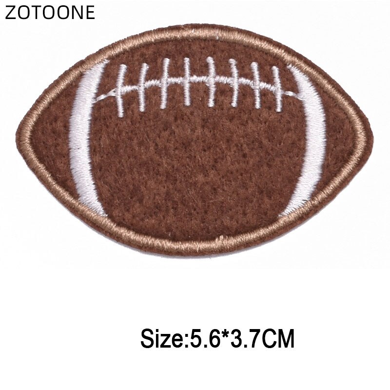 ZOTOONE Iron on Patches for Jackets Volleyball Rugby Baseball Embroidery Patch DIY Heat Transfer Appliques Sew Round Badges D: 5