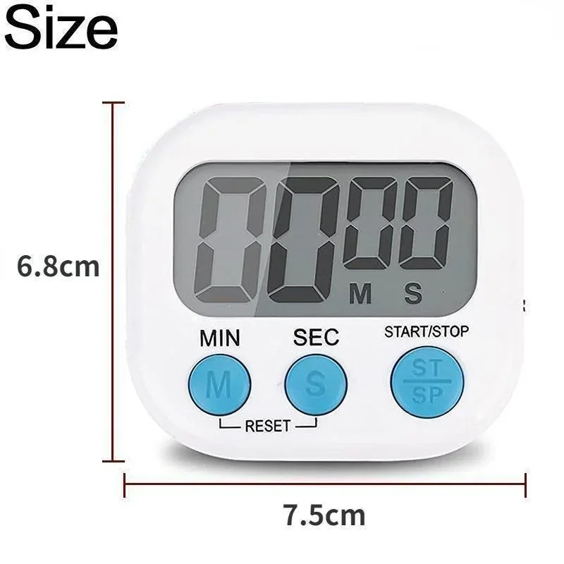 Reloj con temporizador y alarma para el hogar, cronómetro Digital electrónico para cocina, cronómetro LCD magnético para cocinar, herramienta de recordatorio de cuenta atrás, huevo