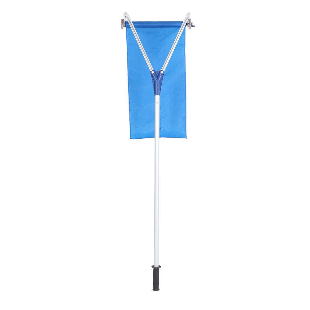 193-640cm Telescopic Roof Snow Rake -30 Degrees Snows Removal System Cloth Adjustable Slip-proof Rod Roof Rake For Removing Snow: Default Title