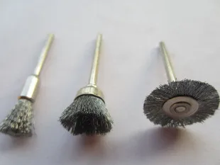 20pc Abrasive Head Deburring Drill Tools Stainless Steel Wheel Dremel Wire Brush Set Dremel Tools Accessories Burr