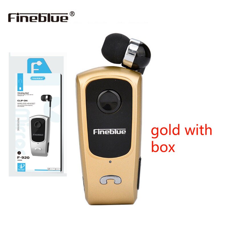 FineBlue F920 sportowe słuchawki Bluetooth z mikrofonem redukcja szumów F910 bezprzewodowy zestaw słuchawkowy przypomnienie połączeń Bluetooth słuchawki: F920-with box-gold