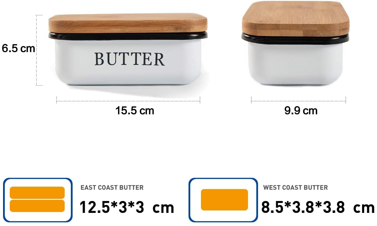 Nordic Ceramic Butter Sealing Dish with Wooden Lid Multi-Function Butter Container Box Sustainable Bamboo Lid Kitchen Supplies