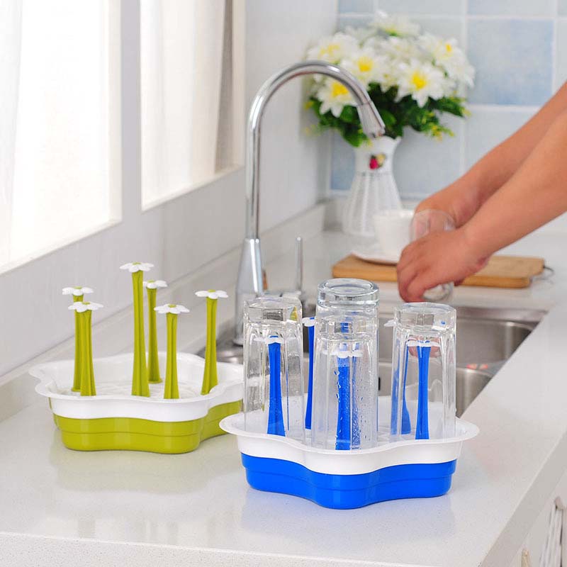 Estante de secado de biberones para bebé, escurridor de almacenamiento, estante de limpieza de vidrio para encimera, secador de biberones para bebé