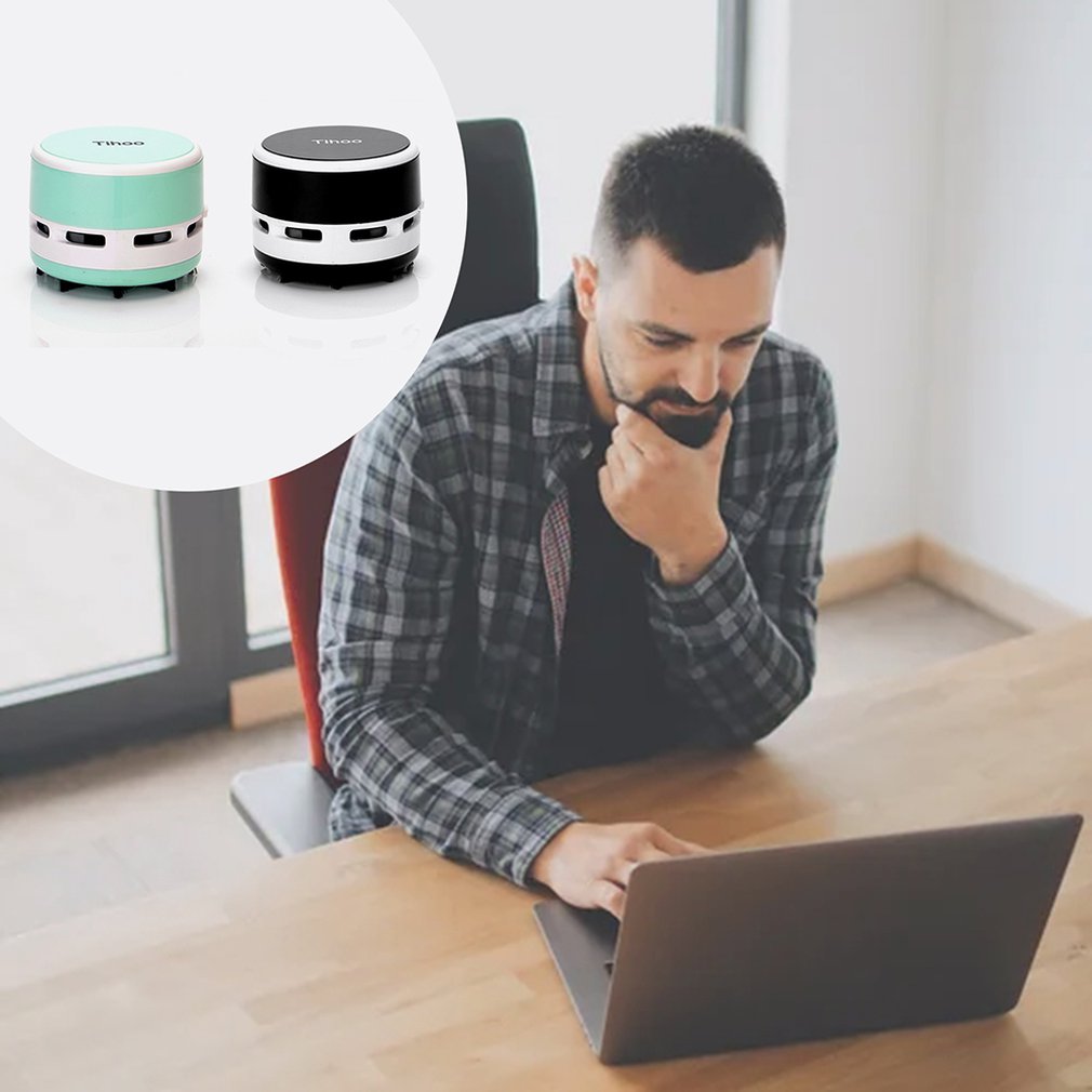 Mini Vacuum Cleaner Car Home Office Desktop Vacuum Cleaner Spiral Blade Nylon Brush High Temperature Resistant