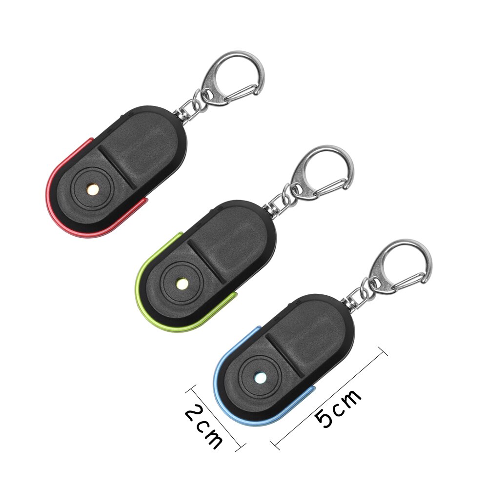 Wireless 10m Anti-Lost Alarm Key Finder Locator Keychain Whistle Sound With LED Light Mini Anti Lost Key Finder