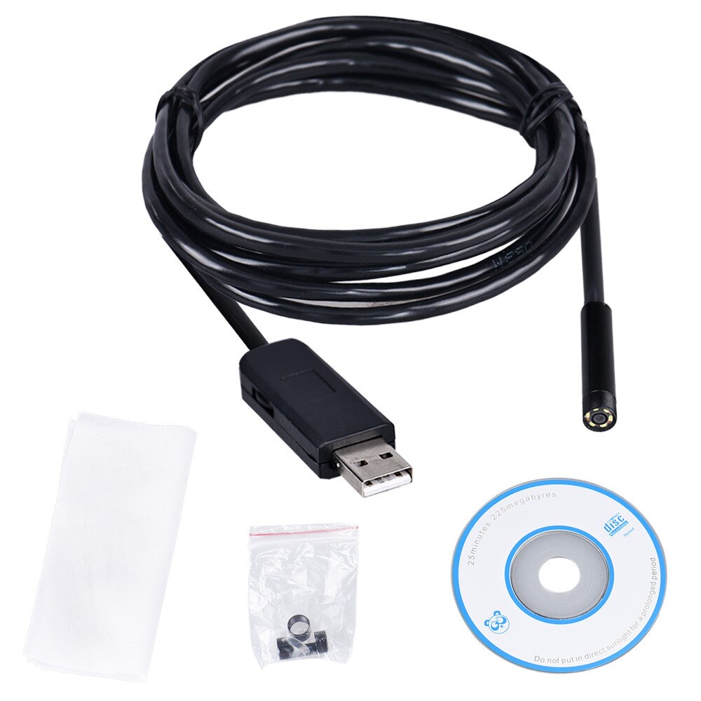 2 m 7mm Lente Endoscópio HD 480 p OTG USB Cobra Tubo De Inspeção Camera Endoscópio Endoscópio 6 LEDs À Prova D' Água para o Telefone Android PC 01