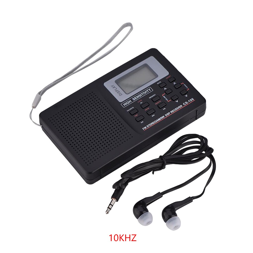 Portable Radio FM/AM/SW/LW/TV Full Band Radio Receiver with Timing Alarm Clock Digital Memory Function Radio