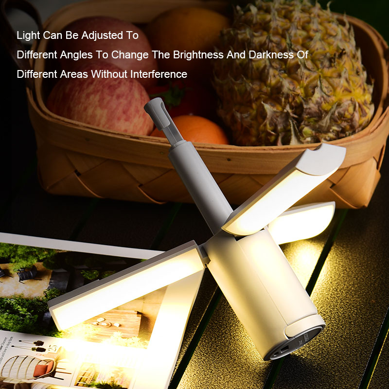 Opvouwbare campinglamp Oplaadbare leeslamp draagbaar Multifunctioneel Outdoor Campingverlichting Hangende tent Noodwandelen Tuin