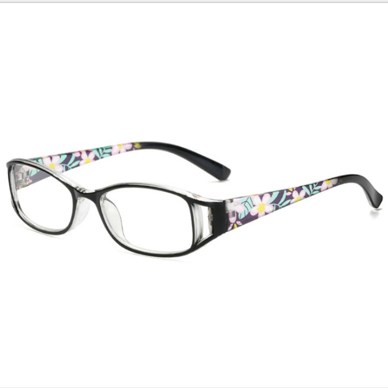 Leesbril Dames Gedrukte Leesbril Anti Blauw Licht Brillen Unisex Zwarte Bril Heren: Black / +150