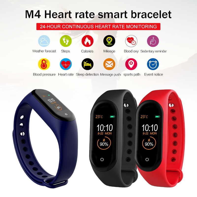 M4 Smart Band 4 Fitness Tracker Watch Sport Bracelet Heart Rate Blood Pressure Smartband Monitor Health Wristband