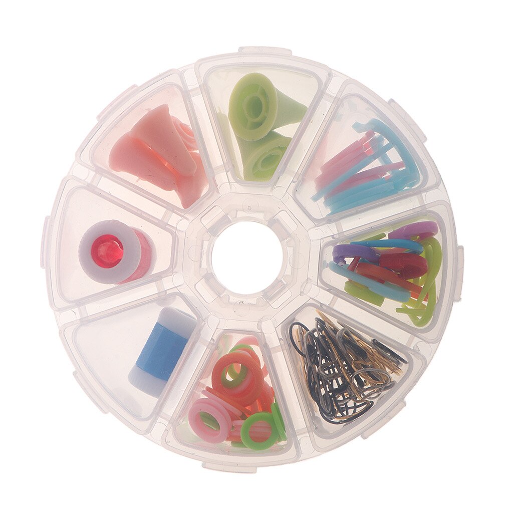 Portable Knitting Tool Kits Includes Crochet Locking Stitch Markers Gourd Pins Stitch Counter