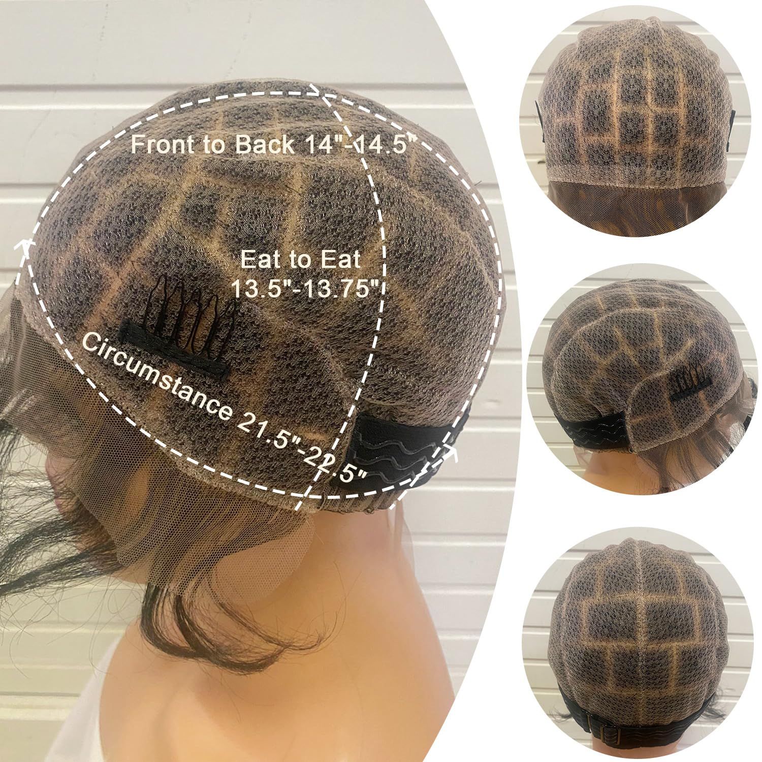 Bonnet de perruque tressé pour tresses au Crochet, perruque tressée double dentelle avec cheveux de bébé, adaptée à la fabrication de perruques au Crochet avec frange