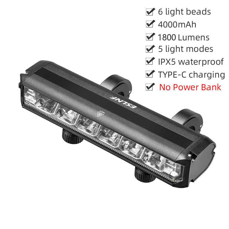 ESLNF Super Bright Bike Headlight Waterproof 900-2600LM Road Bicycle Front Light USB Rechargeable MTB Flashlight Bike Accessorie: PURPLE