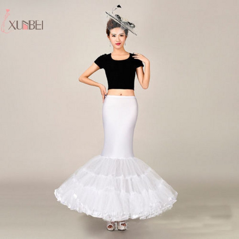 1 Hoop Long Wedding Bridal Petticoat Crinoline Ball Gown Skirt Rockabilly Tutu Underskirt Slips Wedding Accessories Jupon