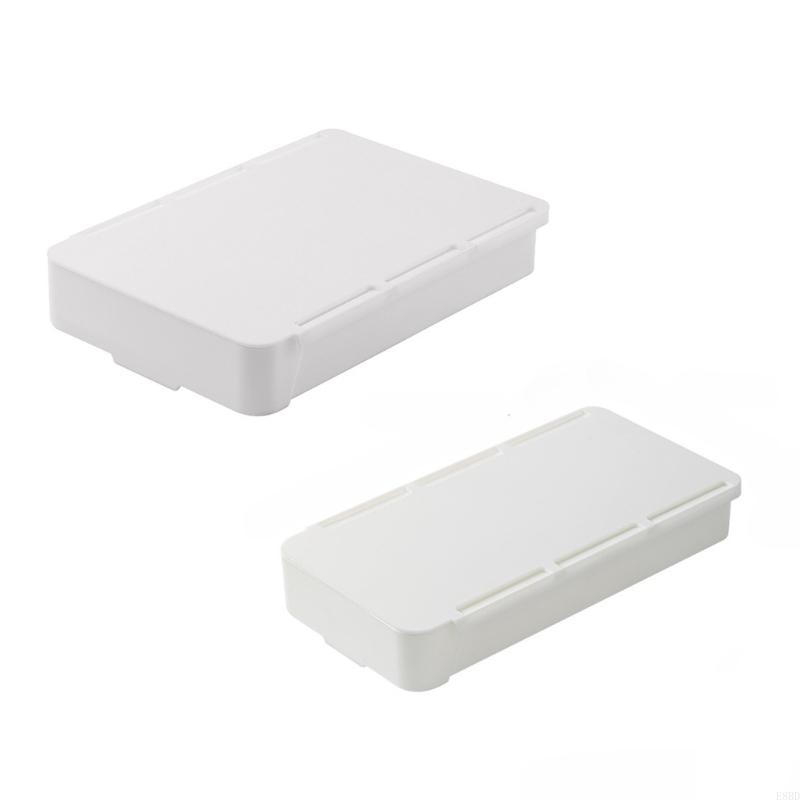 652F Under Desk Drawer Set Convenient Storage Box Adhesive Drawers Undermount Sliding Drawers for Offices and Schools
