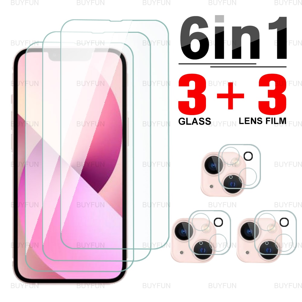 Protector de pantalla de vidrio templado para iPhone 13 Pro Max, Mini lente de cámara 3D de cristal templado para iPhone 13 Pro Max iPone 13pro 13: 3PCS HD 3PCS Lens / For iPhone 13 Mini