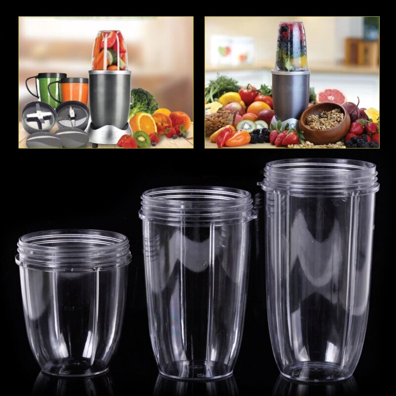 32 Oz Colossal +24 Oz Tall +18oz Small Cup Replacement Cups 3 Lids For Nutribullet Fruit Juicer Parts Kitchen Appliance