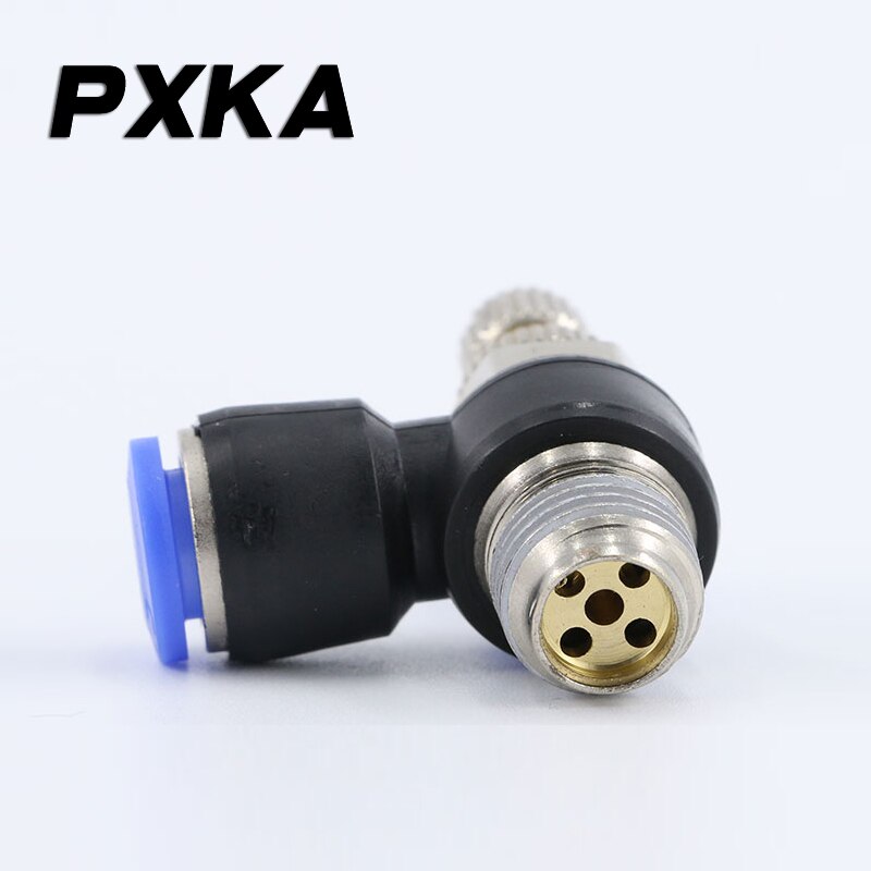 Freies 2Stck Luft zylinder drossel ventil SL4-M5 geschwindigkeit regelventil 6-01 einstellbare 8-02 schnell verbindung von Luft rohr