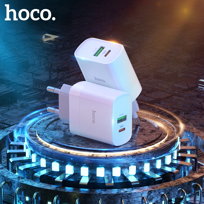 HOCO USB Ladegerät Quick Charge QC PD Ladegerät 20W QC 4,0 QC 3,0 USB Typ C Schnelle Ladegerät für iPhone 11Pro X Xs 8 Xiaomi Telefon Eu-stecker