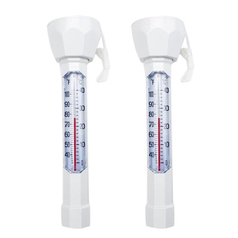 2 Pack Water Drijvende Temperatuur Thermometers Met String Te Snelle Lezen, Voor Zwembaden, Spa 'S, Tubs: Default Title
