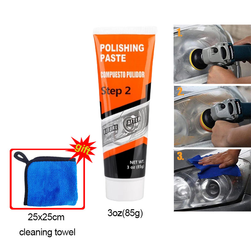 Headlight Restoration Kit DIY Car Headlight Polishing Tool Remove Yellowing & Scratches,Anti-Fogging UV Coating: Navy Blue