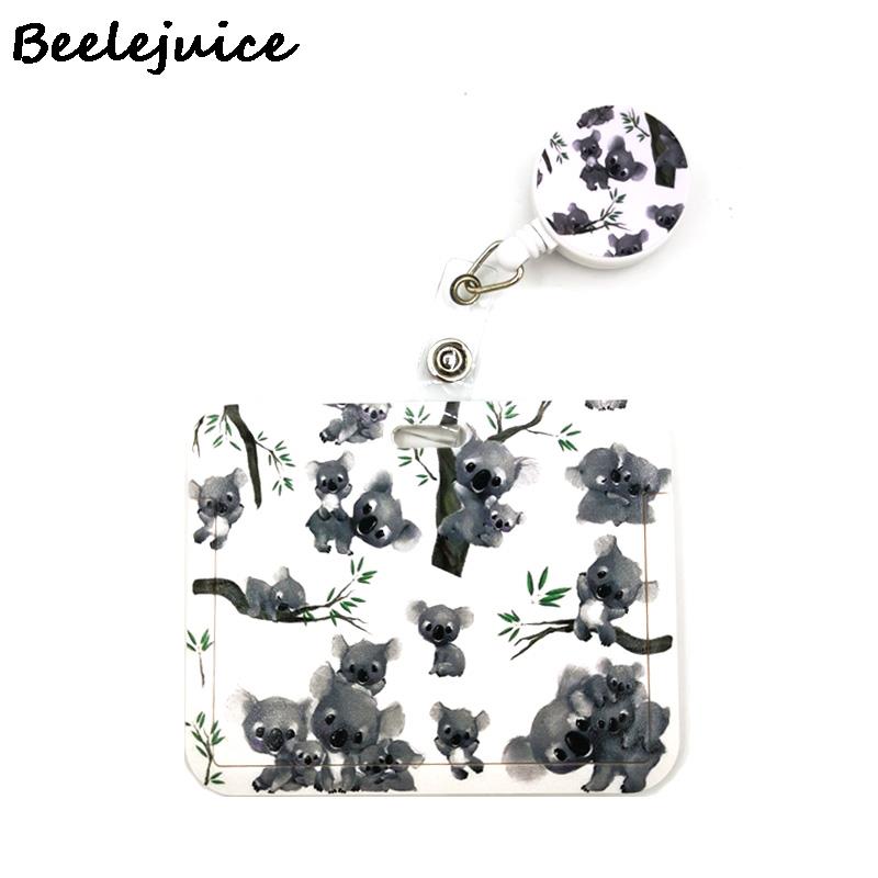 Porte-clés en forme de Koala, joli collier Horizontal, Animal mignon, sangle de cou, lanière, porte-badge: 6