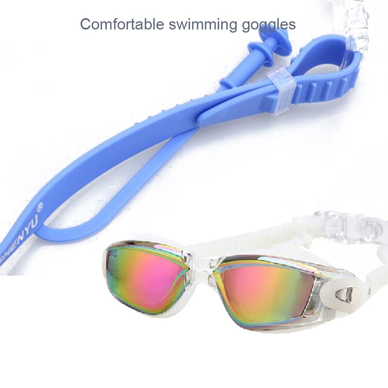 Nowy regulowany gogle gogle pływackie anty-mgła ochrona UV dla dzieci wodoodporny silikonowy lustrzane okulary pływackie